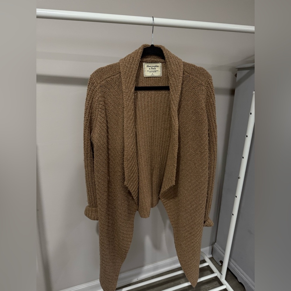 Abercrombie Tan Knit Cardigan